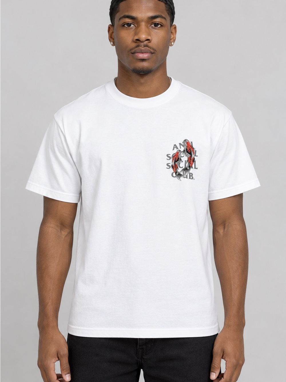 Anti Social Social Club Koi in White Short-Sleeve Tee